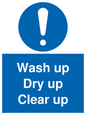 MV5719: Wash up Dry up Clear up Mandatory Sign