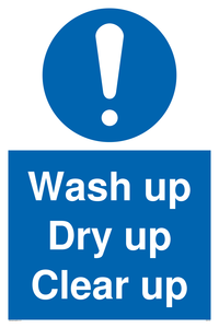MV5719: Wash up Dry up Clear up Mandatory Sign
