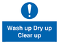 MV5719: Wash up Dry up Clear up Mandatory Sign