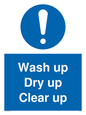 MV5719: Wash up Dry up Clear up Mandatory Sign