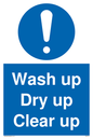 MV5719: Wash up Dry up Clear up Mandatory Sign