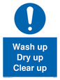 MV5719: Wash up Dry up Clear up Mandatory Sign