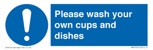 MV5731: Please wash your own cups and dishes Mandatory Sign