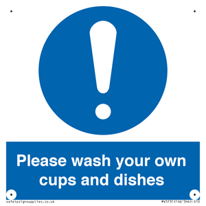 MV5731: Please wash your own cups and dishes Mandatory Sign