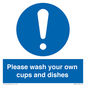 MV5731: Please wash your own cups and dishes Mandatory Sign