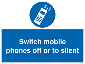 MV5759: Switch mobile phones off or to silent