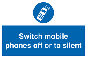 MV5759: Switch mobile phones off or to silent