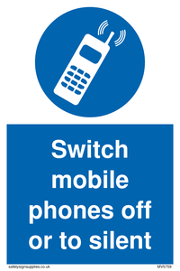 MV5759: Switch mobile phones off or to silent