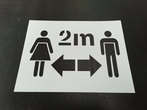 MV6001: 2m social distance symbol stencil