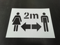 MV6001: 2m social distance symbol stencil