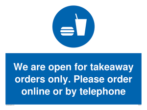 MV6012: We are open for takeaway orders only. Please order online or by telephone
