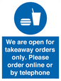 MV6012: We are open for takeaway orders only. Please order online or by telephone