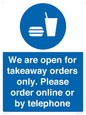 MV6012: We are open for takeaway orders only. Please order online or by telephone