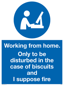 MV6022: Working from home. Only to be disturbed in the case of biscuits and I suppose fire