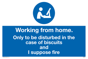 MV6022: Working from home. Only to be disturbed in the case of biscuits and I suppose fire