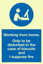 MV6022: Working from home. Only to be disturbed in the case of biscuits and I suppose fire