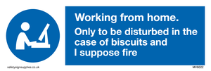 MV6022: Working from home. Only to be disturbed in the case of biscuits and I suppose fire