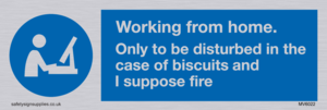 MV6022: Working from home. Only to be disturbed in the case of biscuits and I suppose fire