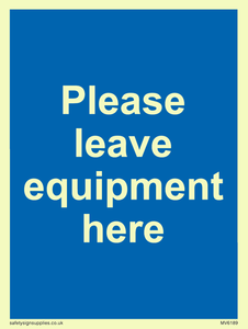 MV6189: Please leave equipment here