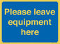 MV6189: Please leave equipment here