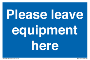 MV6189: Please leave equipment here