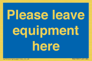 MV6189: Please leave equipment here