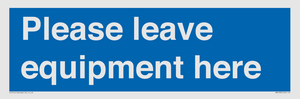 MV6189: Please leave equipment here