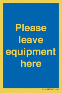 MV6189: Please leave equipment here