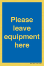 MV6189: Please leave equipment here