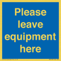 MV6189: Please leave equipment here