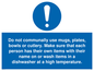 MV6199: Do not communally use mugs, plates, bowls