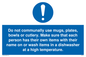 MV6199: Do not communally use mugs, plates, bowls
