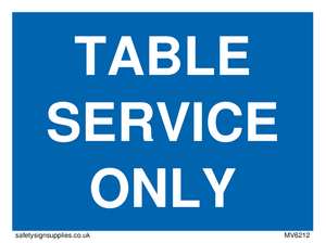 MV6212: Table service only