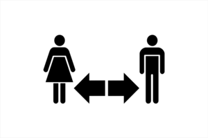 MV6233: Generic social distance symbol stencil
