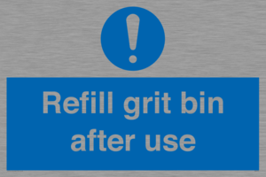 MV6316: Refill grit bin after use