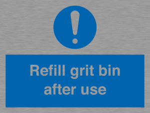 MV6316: Refill grit bin after use