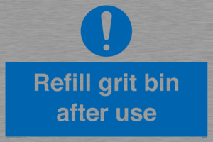 MV6316: Refill grit bin after use
