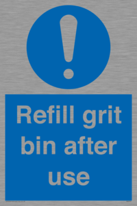 MV6316: Refill grit bin after use