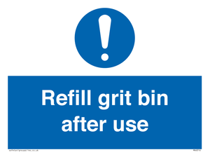 MV6316: Refill grit bin after use