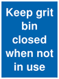 MV6318: Keep grit bin closed when not in use