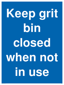 MV6318: Keep grit bin closed when not in use