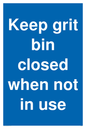 MV6318: Keep grit bin closed when not in use