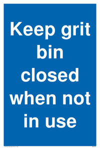 MV6318: Keep grit bin closed when not in use