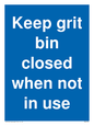MV6318: Keep grit bin closed when not in use