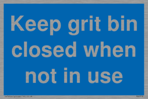 MV6318: Keep grit bin closed when not in use