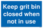 MV6318: Keep grit bin closed when not in use