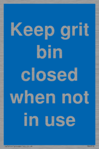 MV6318: Keep grit bin closed when not in use