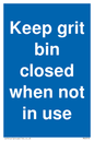 MV6318: Keep grit bin closed when not in use