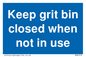 MV6318: Keep grit bin closed when not in use