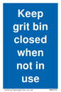 MV6318: Keep grit bin closed when not in use